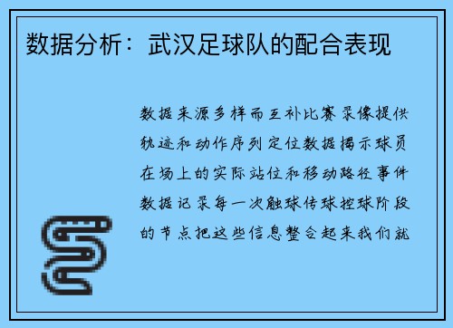 数据分析：武汉足球队的配合表现